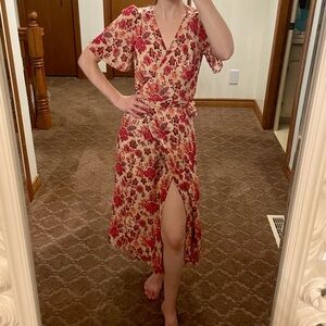 Sezane Sarah Wrap Dress